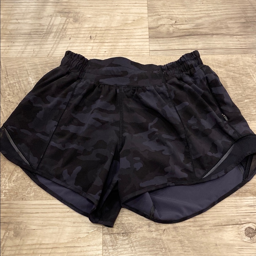 Lululemon Athletica Black Camo Shorts